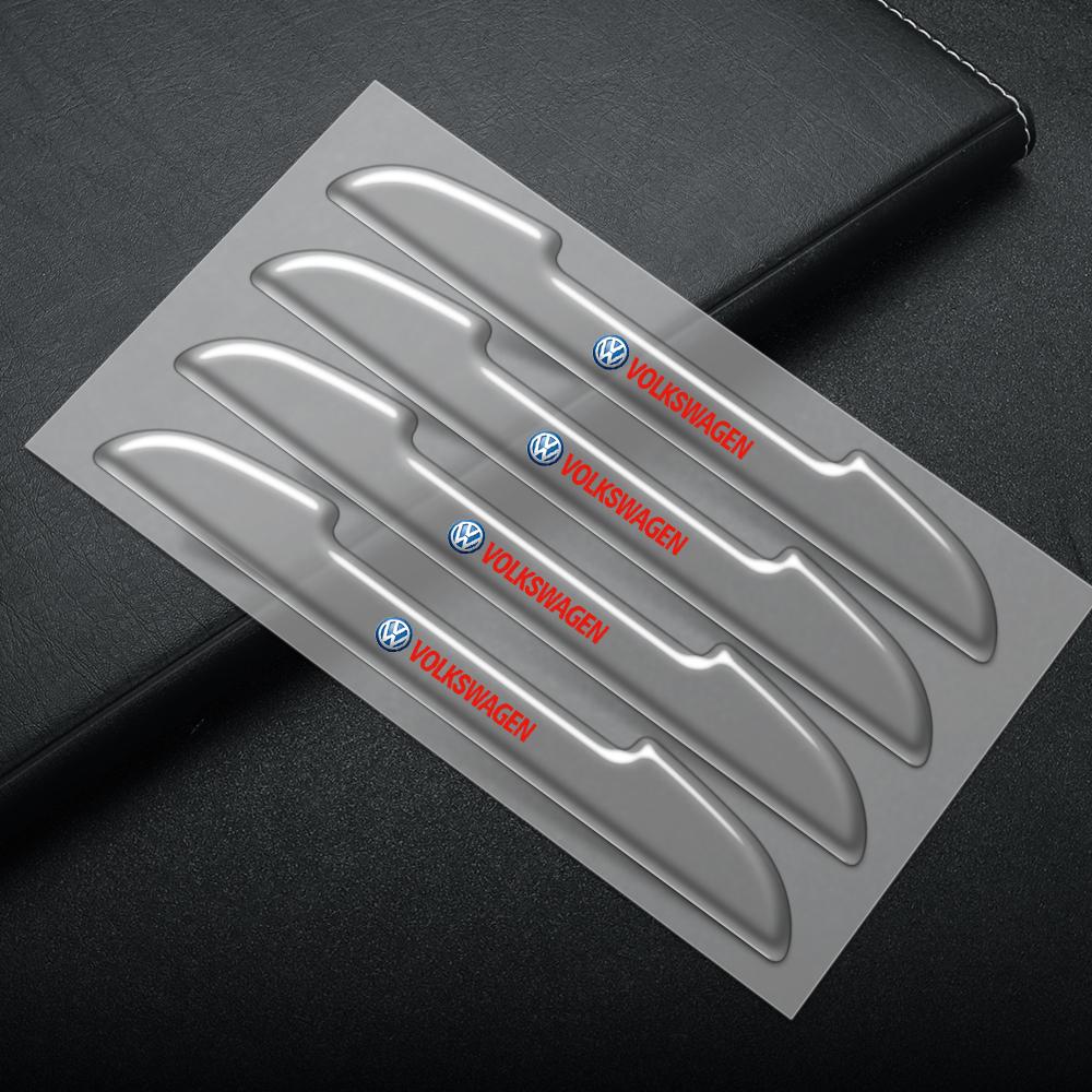 W131New 4pcs Transparent Door Edge Protector Stickers Anti Collision Strips For VW Volkswagen Polo Golf Passat Scirocco Tiguan BDIU1