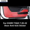 Для CHERY TIGGO 7 20-22 Наклейка на дверь против пинков Модифицированная пленка для интерьера автомобиля с рисунком под карбон Аксессуары Модификация