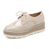 Fashion Brock Carved Small Leather British Style Lace-up Platform Muffin Shoes Slope Heel Single Shoes Casual Shoes  HZB-2931-9