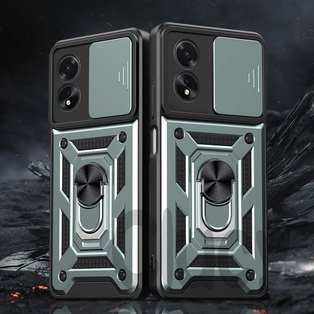 Для OPPO A38 4G A18 A78 A98 камера противоударный бронированный чехол для OPPO A54 A74 4G 5G автомобильный магнитный держатель кольцо защитный чехол