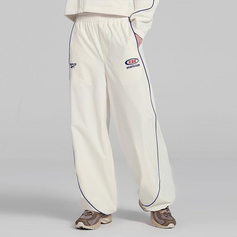 Reebok Свободные повседневные брюки с широкими штанинами Color Block, женские, цвет Off-White 24SRC610WGW1