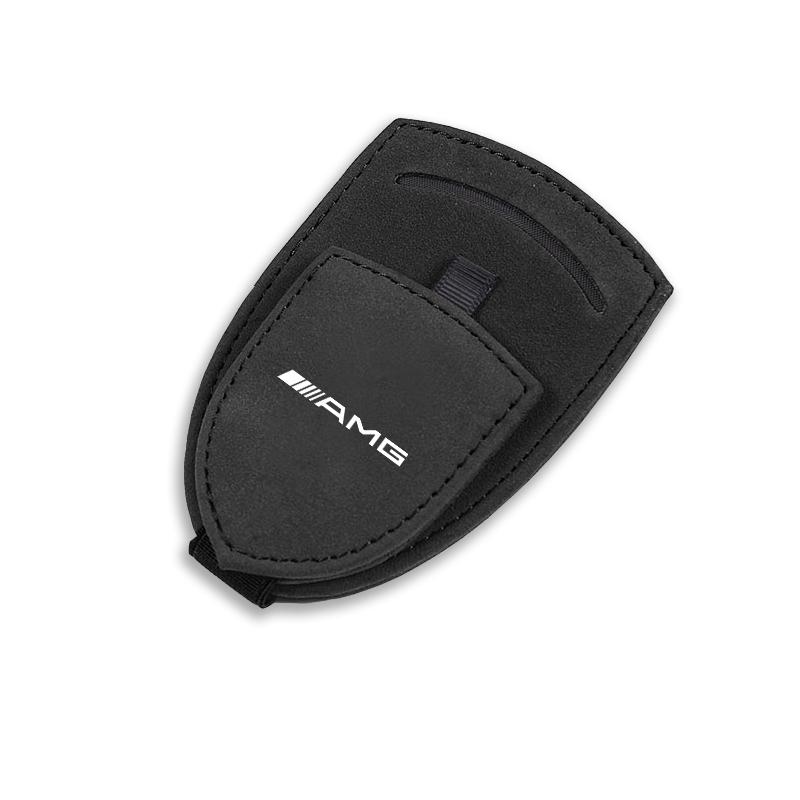 SCQK9 1Pcs Car Sun Visor Sunglasses Clip Suede Glasses Clamp For Mercedes Benz AMG W204 W205 W203 W211 W212 W213 W201 W210 W124 W246