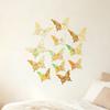 12 Pcs 3D Butterfly Wall Decor 3 Sizes Removable Hollow Mural Stickers for Bedroom Living Room Birthday Party Cake