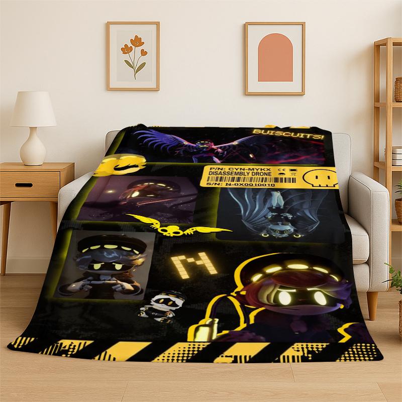 Cartoon Murder Drones Uzi V Robot Flannel Blanket Soft Warm Throw Blanket for Bedroom Living Room Bed Travel Camping Picnic
