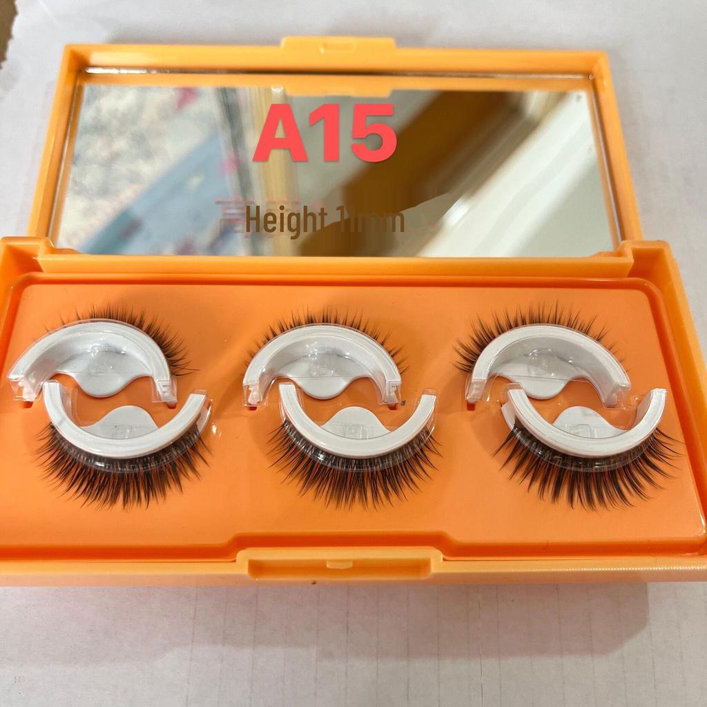 Самоклеящиеся полоски для ресниц Qiao Zitong: Три пары прочных, удобных и долговечных накладных ресниц.