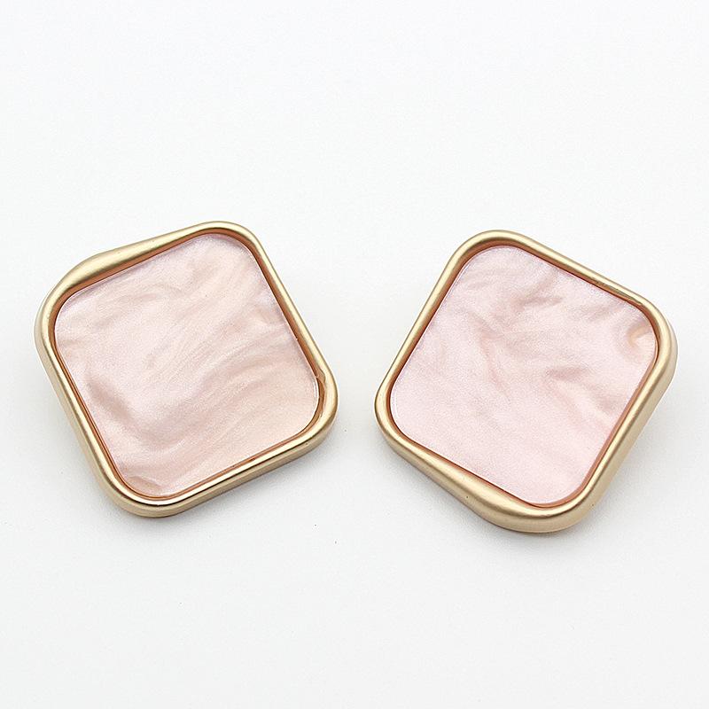 10pcs Pretty Plating Buttons Square Round Buttons Coat Windbreaker Sweater Accessories Various Styles DIY Sewing Supplies