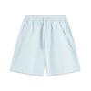 Li Ning Comfortable Simple Loose Fit Drawstring Versatile Solid Color Mid Waist Five Point Casual Shorts Women Shorts Light-Sky-Blue AKSV172-3