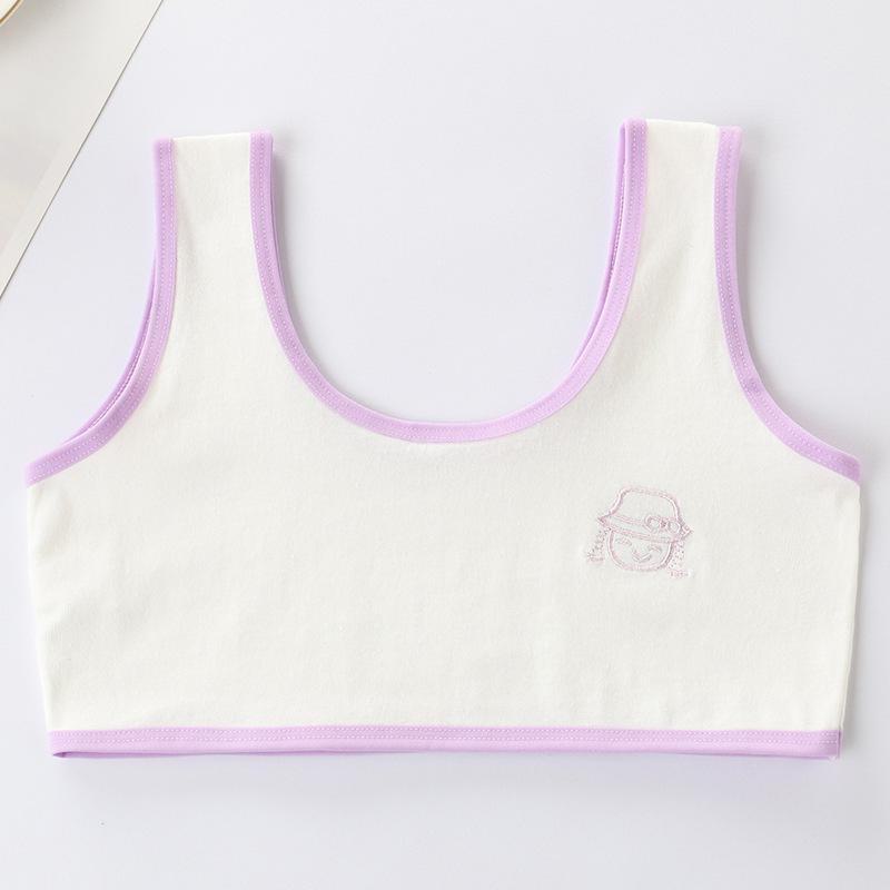Тренировочный бюстгальтер из хлопка для девочек - Молодежь, Студенты, Начальная школа, Подростки