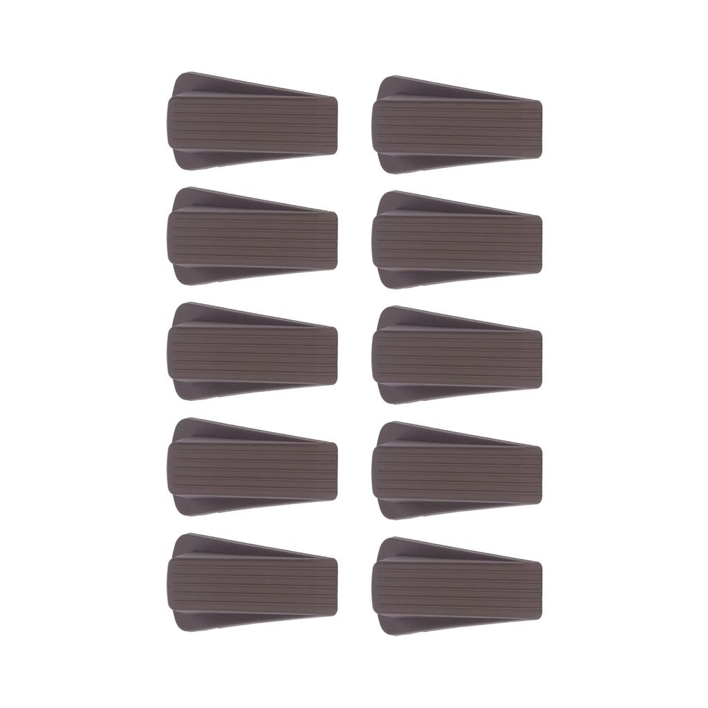 10 шт. коричневый дверной стопор набор удобный практичный прочный не деформирующийся дверной стопор клин комплект для дома