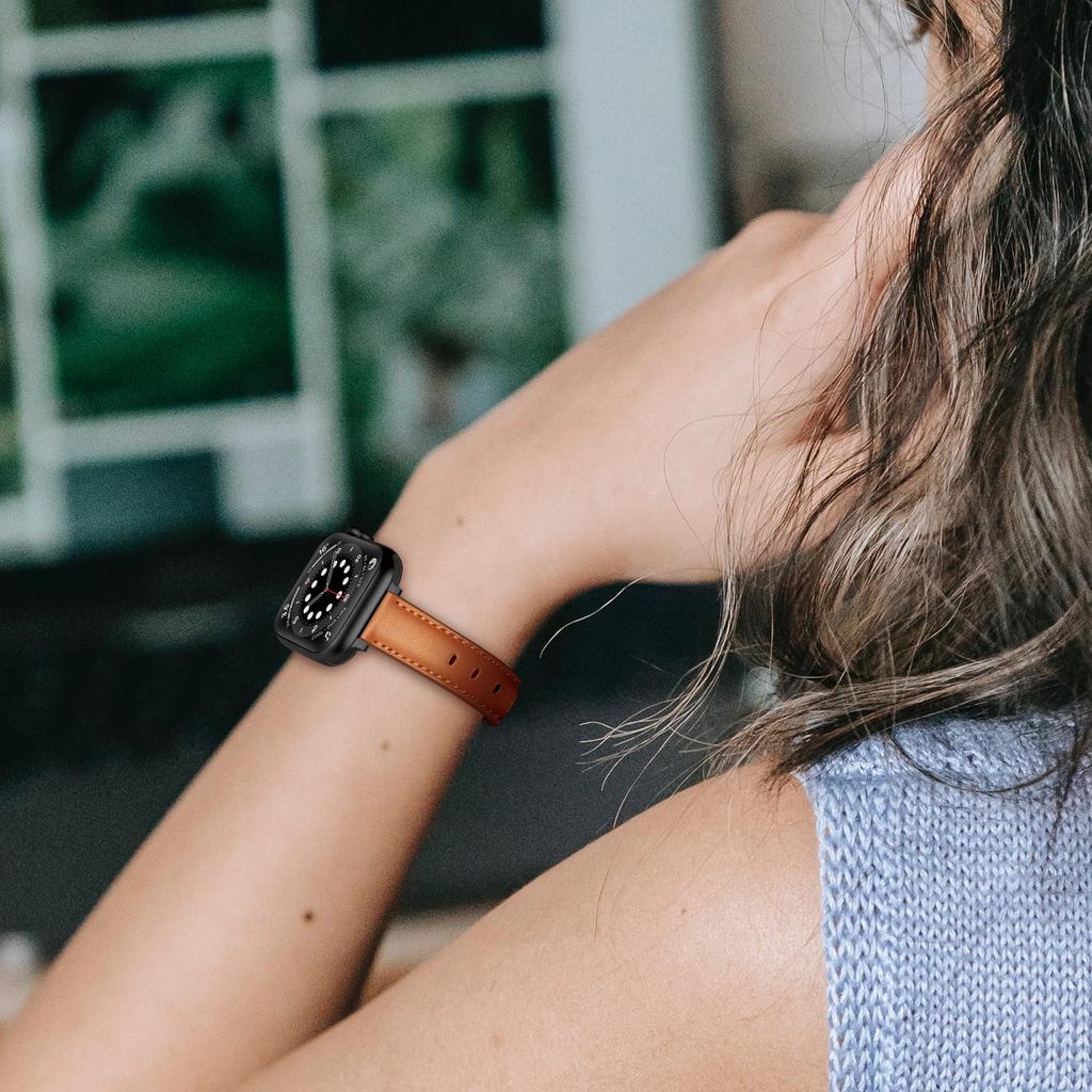 Ремешок из кожи для часов Apple Watch Band 38/40/41MM 42/44/45MM Браслет для iWatch 8 7 3 4 5 6 SE 49mm Smartwatch Аксессуары