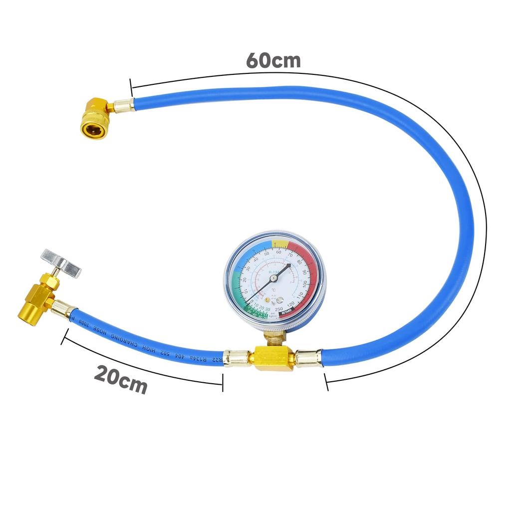 Zmayastar R134a zm-240420-40 Шланг для заправки кондиционера газом с манометром для автомобилей, расходные материалы,