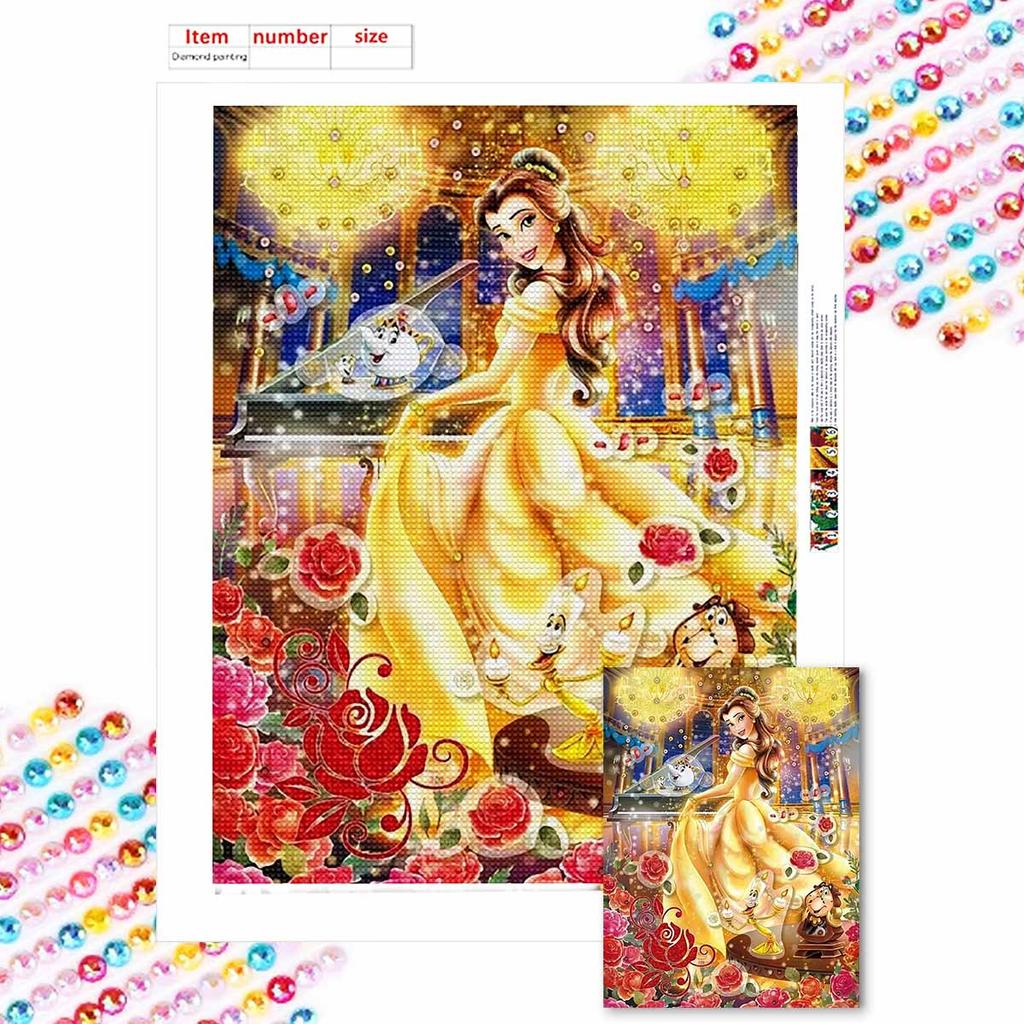 5D Diy Diamond Painting Beautiful Princess Full Drill Rhinestones Mosaic Embroidery Handmade Products Home Decor Gift