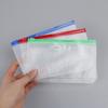 4Pcs A6 6-Hole Binder Pockets Waterproof Pvc Envelopes Zipper Binder Pouches