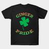 Мужская черная футболка с принтом Ginger Pride Shamrock Ирландский клевер Футболка на День Святого Патрика Подарки Печать на бумаге для трансфера без вырезания Хлопковая футболка