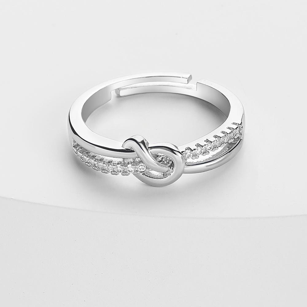 1999 Новая мода для девочек, кольцо для подруги, открытое кольцо, кольцо с гравировкой, кольцо с узлом, изысканные ювелирные изделия, комплект для пары, кольцо