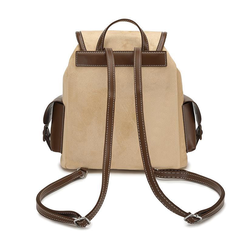 Винтажный рюкзак с цветными блоками, школьный рюкзак в стиле колледжа, дорожный рюкзак