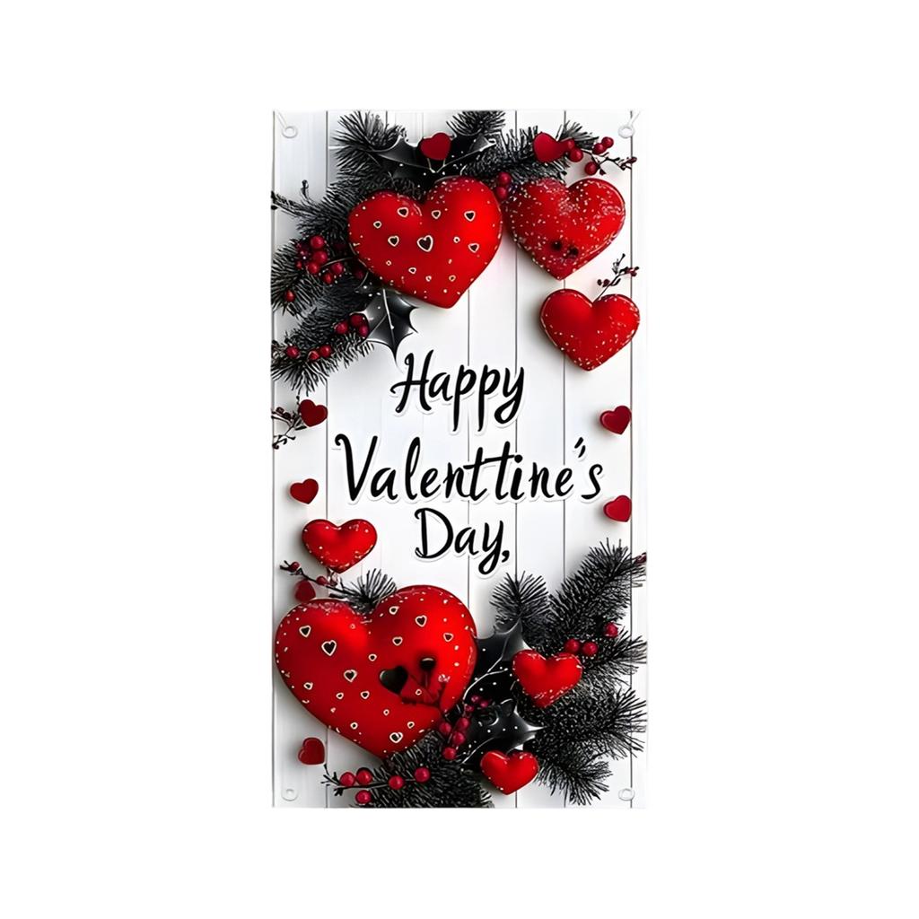 Valentine's Day Door Curtain Decoration Party Atmosphere Love Hanging Flag Decoration Door Frame Door Cover
