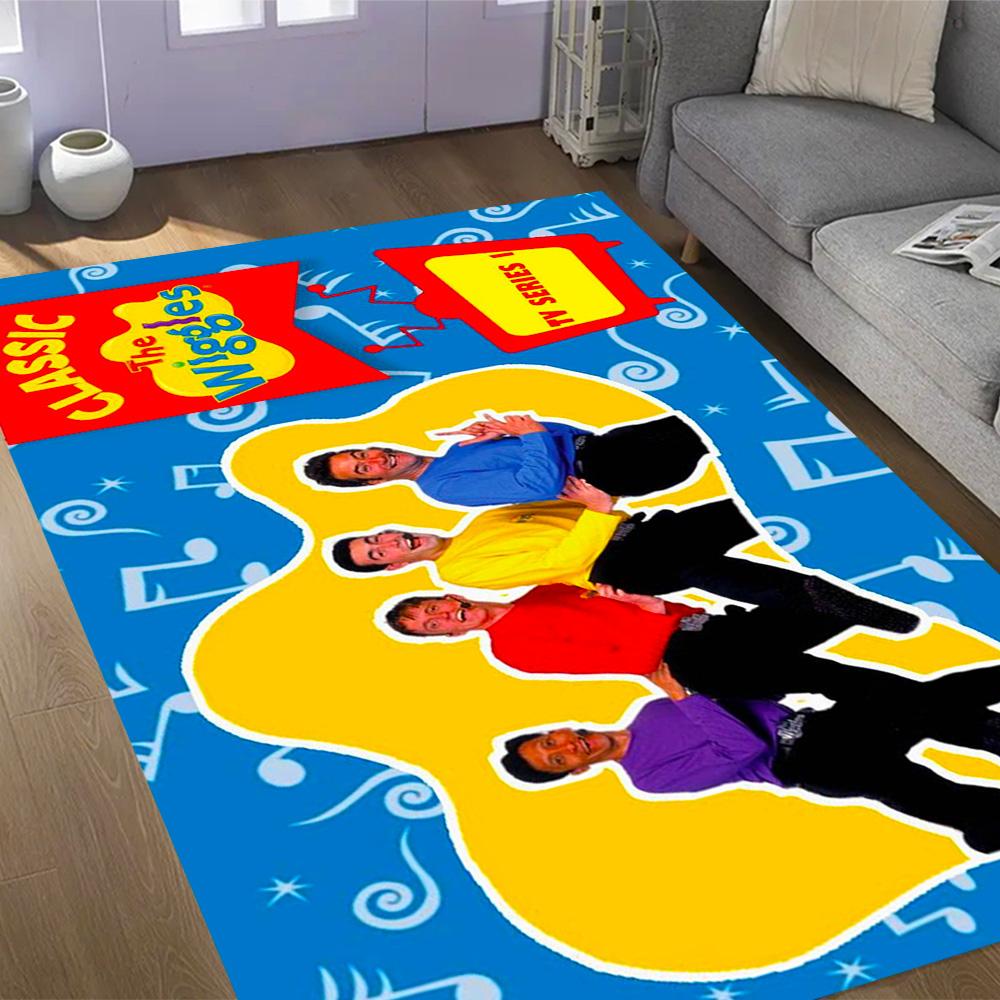 The Wiggles Singing Show Themed Anti-Slip Rugs - Polyester Home Decor, Suitable for Bedrooms, Living Rooms, Doorways, Studios, and Decorations