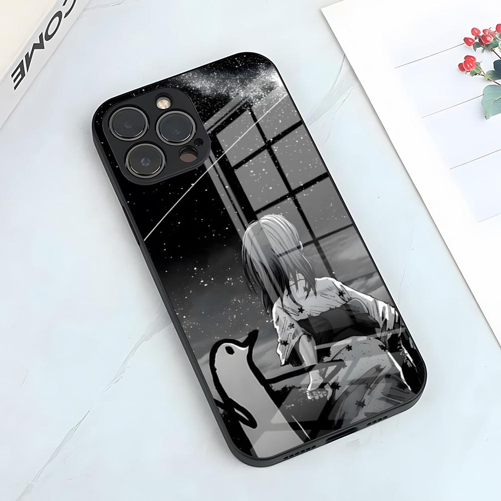 Чехол для телефона «Спокойной ночи, Пунпун» для IPhone 17 Pro Max 15 Pro 16 14 Plus 12 13 Mini 11 Pro Ударопрочная стеклянная крышка