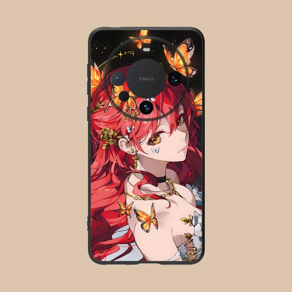 HSR Himeko Матовый ТПУ Чехол для Мобильного Телефона для Huawei Mate 60 50 40 30 20 10 Pro Plus Lite E 5G Цветной Печатный Чехол