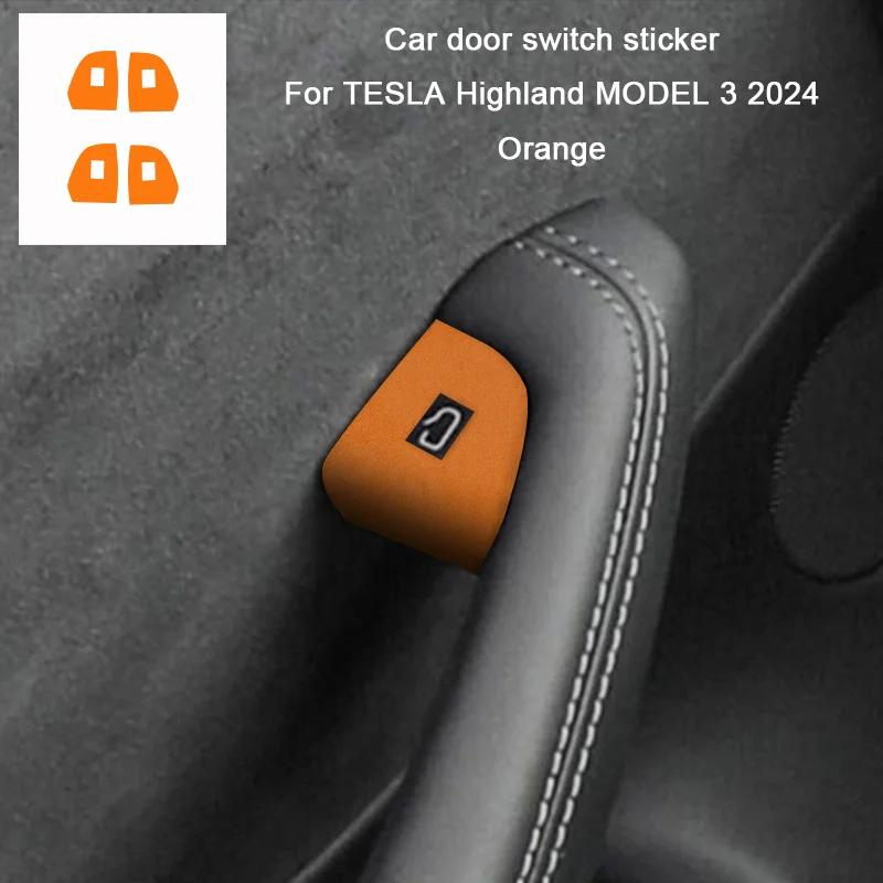 Italian Suede Overlay Interior Cover for Tesla Model 3 Highland 2024 2025 Rear AC Air Outlet, Center Console Armrest, Door Panel