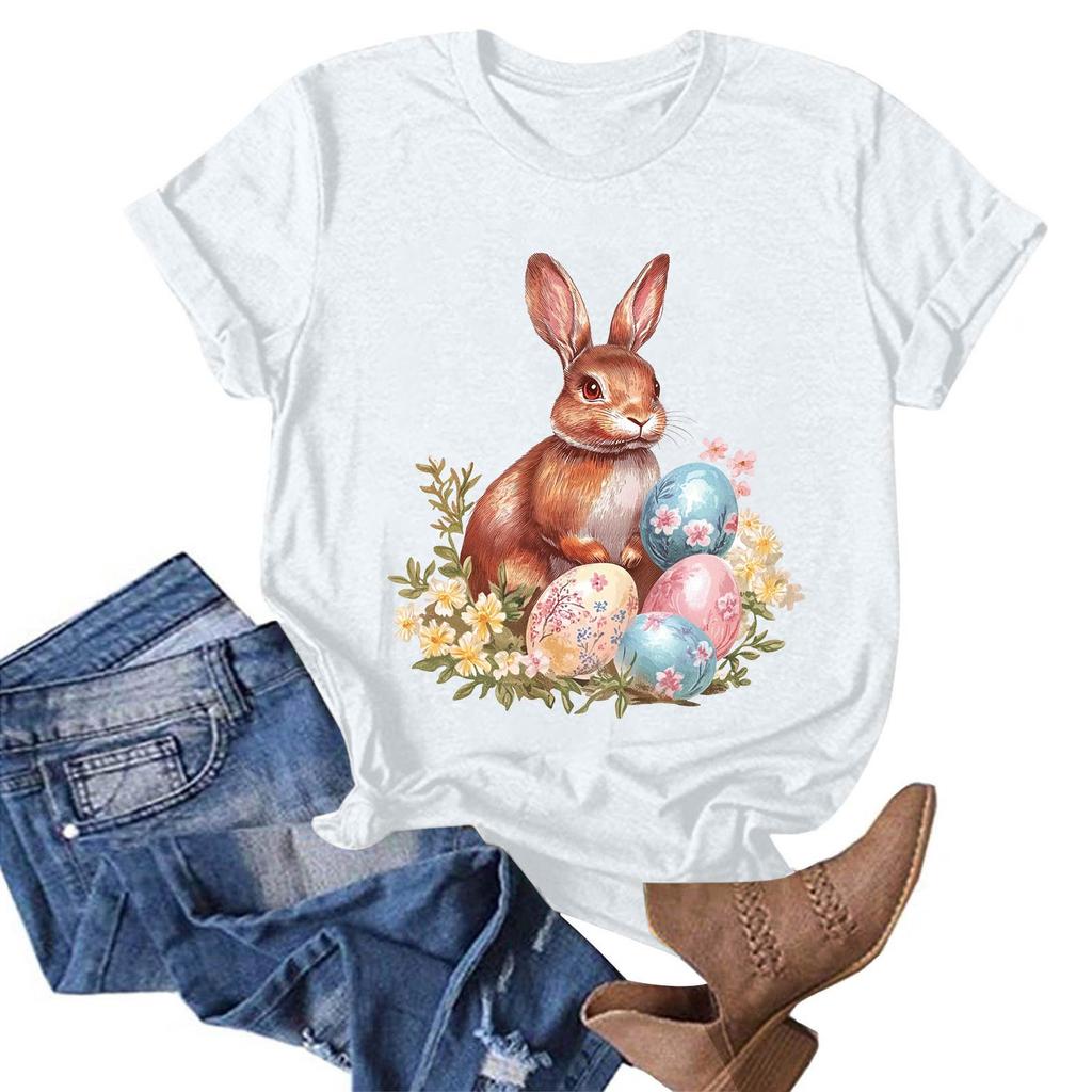 Женская модная повседневная футболка с круглым вырезом и принтом, пуловер с короткими рукавами, топ