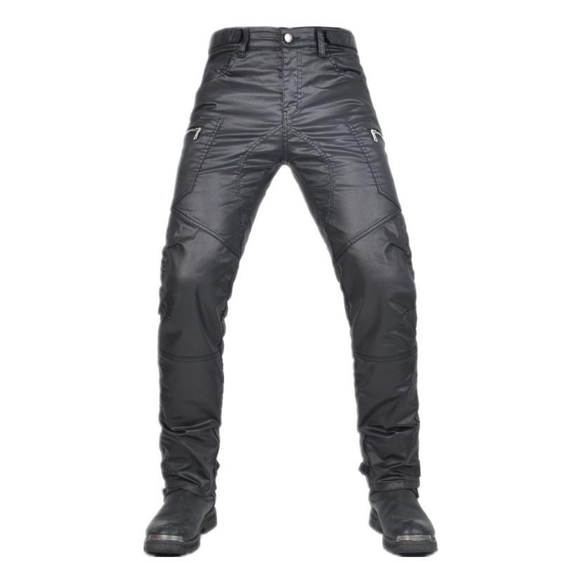 VOLERO Motorcycle Riding Pants With Windproof Coated Denim High-Waist Stretch Fit All-Season Crash Protection Men Women