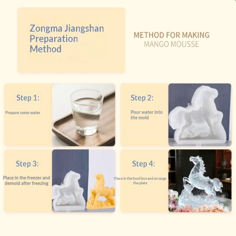 3D Силиконовая Форма Лошадь Храбрые Войска Рыба Diy Ледяная Скульптура Помадка Конфеты Шоколад Форма Гипс Смола Формы Торт Декор Инструменты