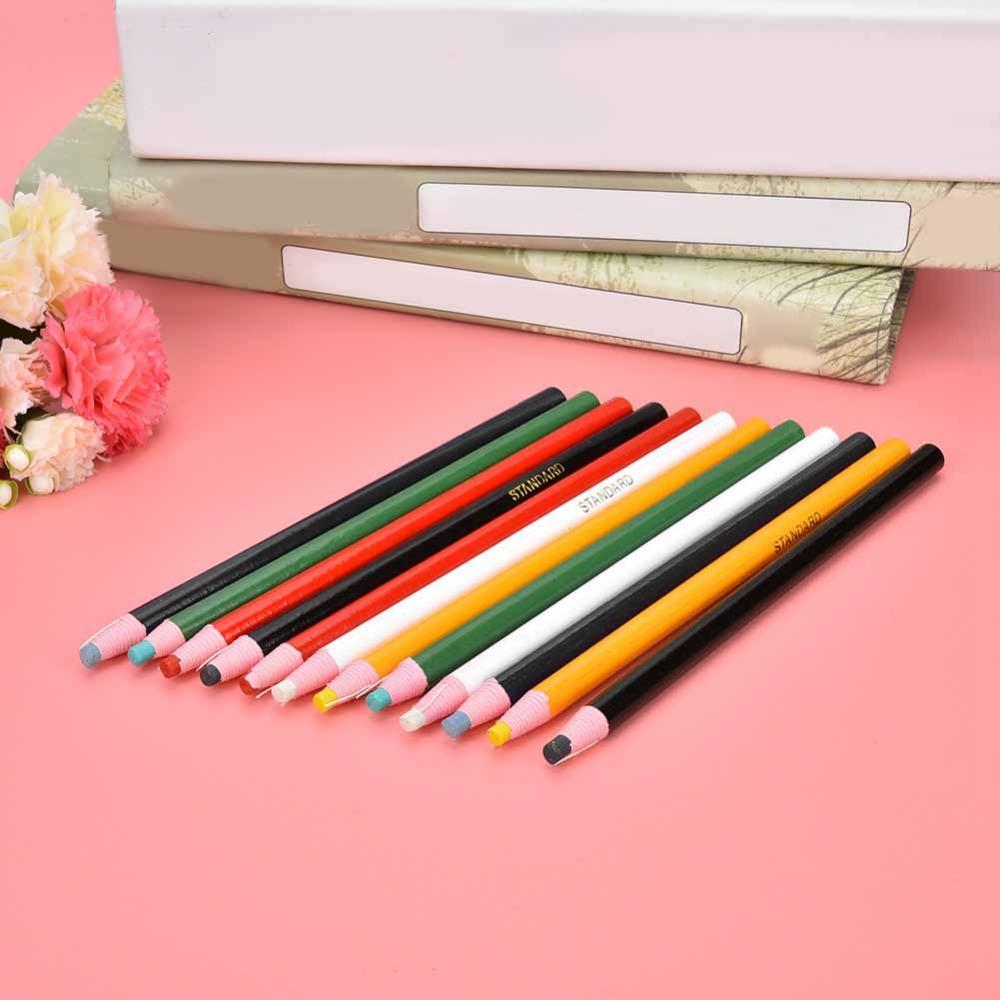 12pcs Peel-Off Sewing Crayons Non-Sharpening Erasable Pen Durable Fabric Marking Pencil For Sewing