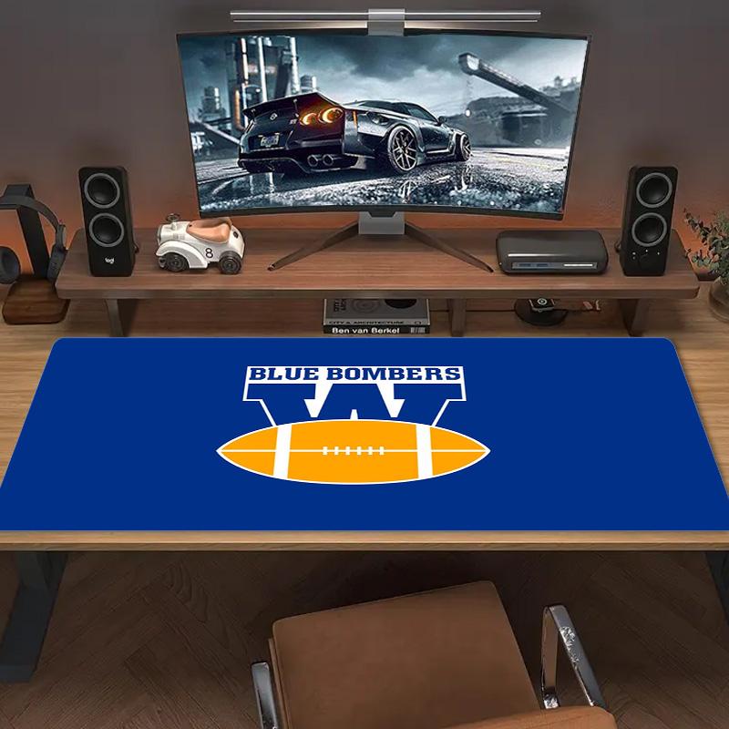 Winnipeg Blue Bombers Color Mouse Pad Large Gaming Table Cushion Non-slip Laptop Tablet Big Mousepad XXL Mat Mini PC Playmat With Lock edge