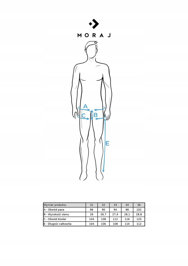 Trousers Men's Jeans Straight Legs Elegant Classic MORAJ 32 BLUE