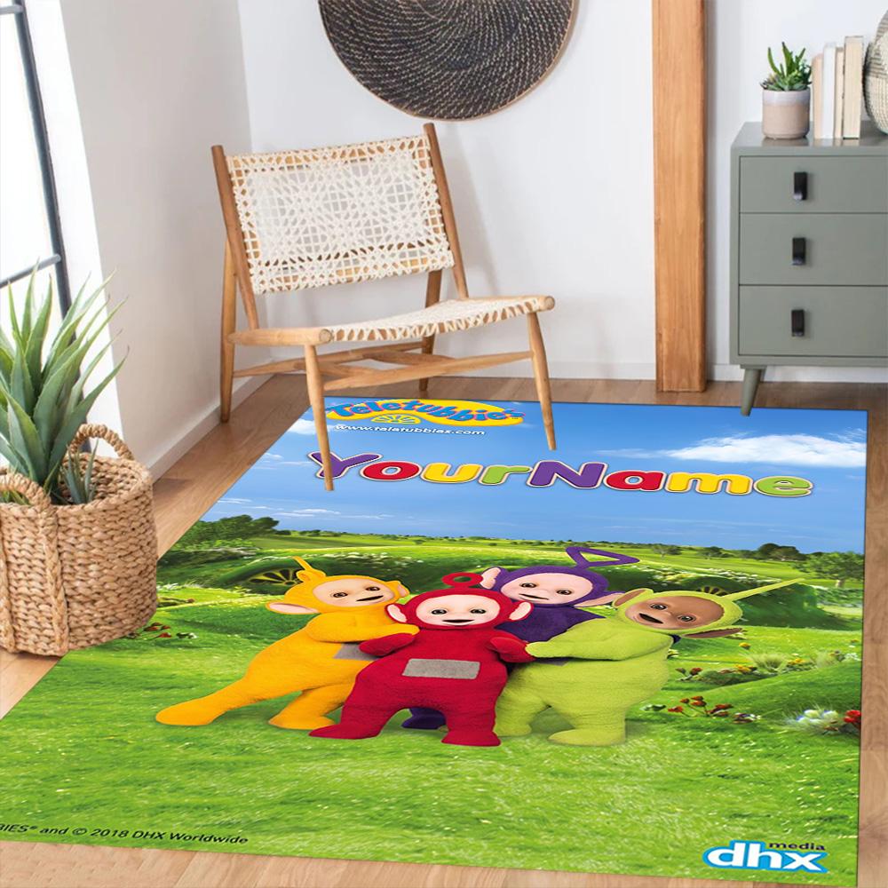 Teletubbies Customize Your Name Area Rug Design for Bedrooms Outdoor Living Rooms Foyer Antislip Carpet Office home decor