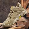 Модные мужские кроссовки 2024 года, осень, новая рабочая обувь, нескользящая, легкая, устойчивая к запахам, износостойкая, со шнуровкой, удобная, хлопковая обувь для отдыха на природе