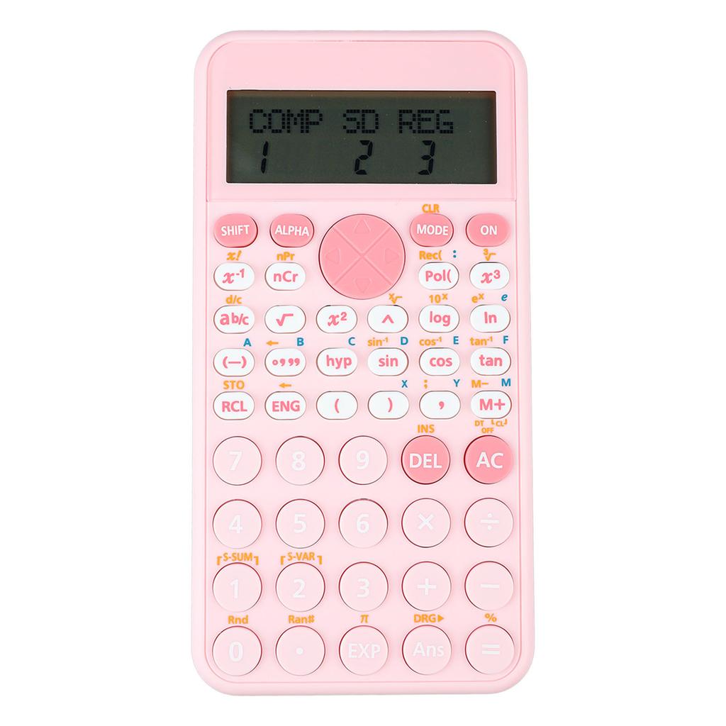 Scientific Calculator 2 Rows LCD Display 240 Functions Battery Powered Desk Calculator for Office School Business