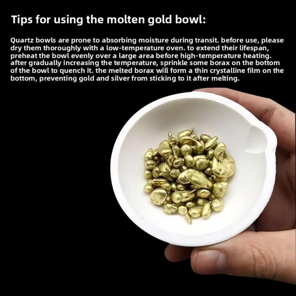 with Spout Quartz Crucible Heat-resistant Jewelry Casting Tools Furnace Tools  Platinum Refining