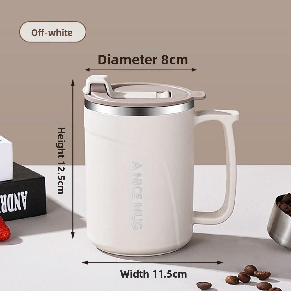 500ml Insulated Coffee Cup Double-layer Stainless Steel Thermos Cup Leak-proof Heat-resistant Vacuum Water Bottle Office Worker