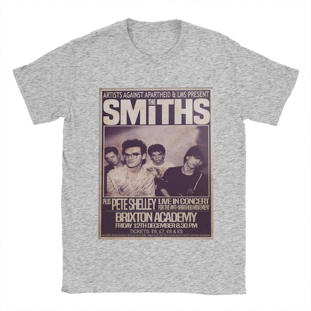 The Smiths    Футболки для мужчин 1986 Финальный концерт Новинка Чистые Футболки Круглый вырез Короткий рукав Футболки Идея для подарка Одежда