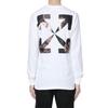 Off-White Белые/черные мужские топы Caravaggio Angel Slim с круглым вырезом OMBA025E20FLE0050110