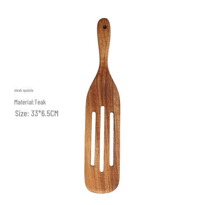 Набор из 5 кухонных лопаток из тика для пиццы, закусок, салатов и смешивания