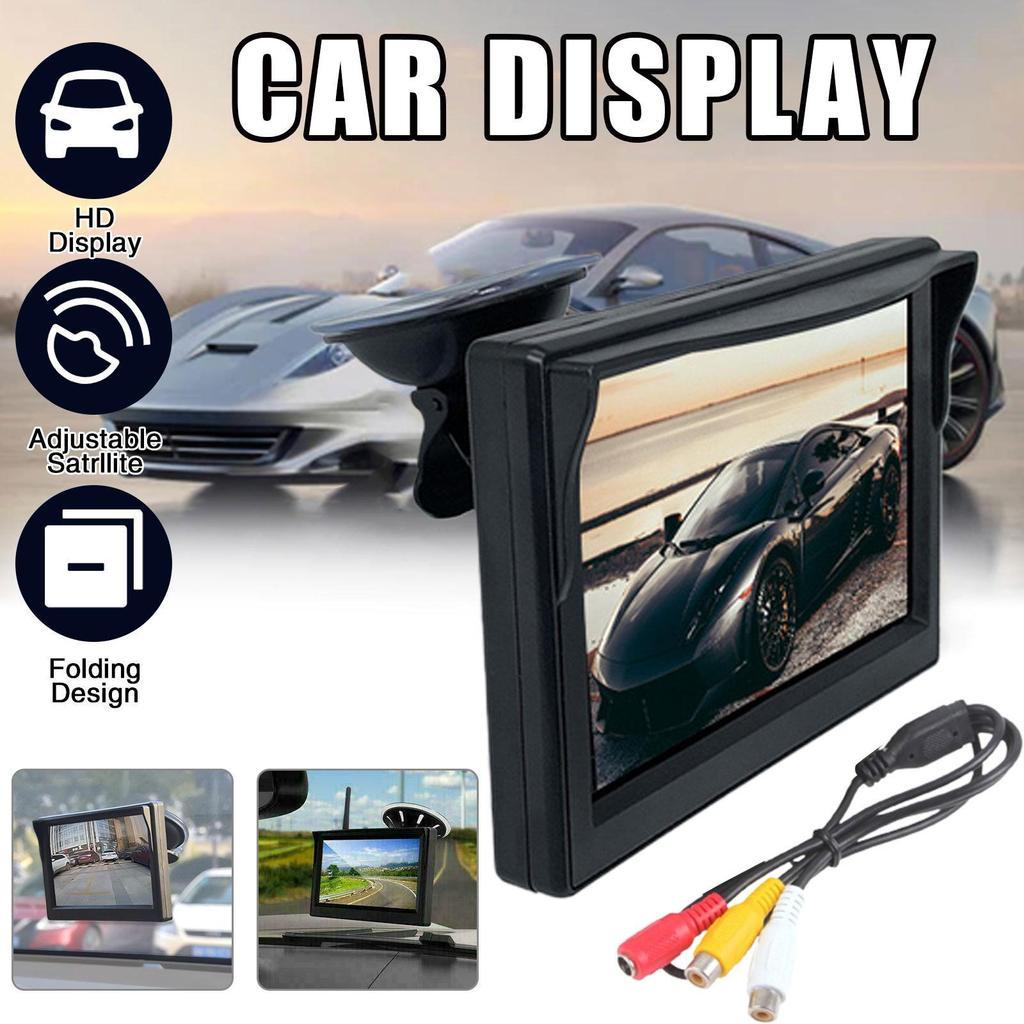 4.3Inch Car Monitor TFT LCD HD Digital 2 Way Video Input HD Digital For Parking Reverse Rear View Camera DVD VCD Car Accessories