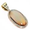 Natural Montana Agate TwoTone 925 Solid Sterling Silver Gift Pendant 1.60" L4l67