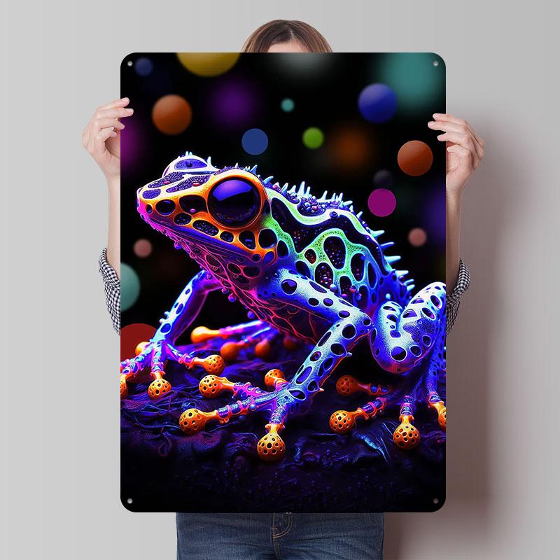 Amphibian Brilliance Tinplate Posters Customizable Wall Art Retro Vintage Metal Signs for Home Room Mancave Decoration Garage