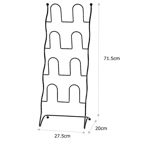 [BLKP] Подставка для тапочек Pearl Metal, 4 яруса, Лимитированная серия, Матовый черный, Проволока, Черный BLKP, N-7570