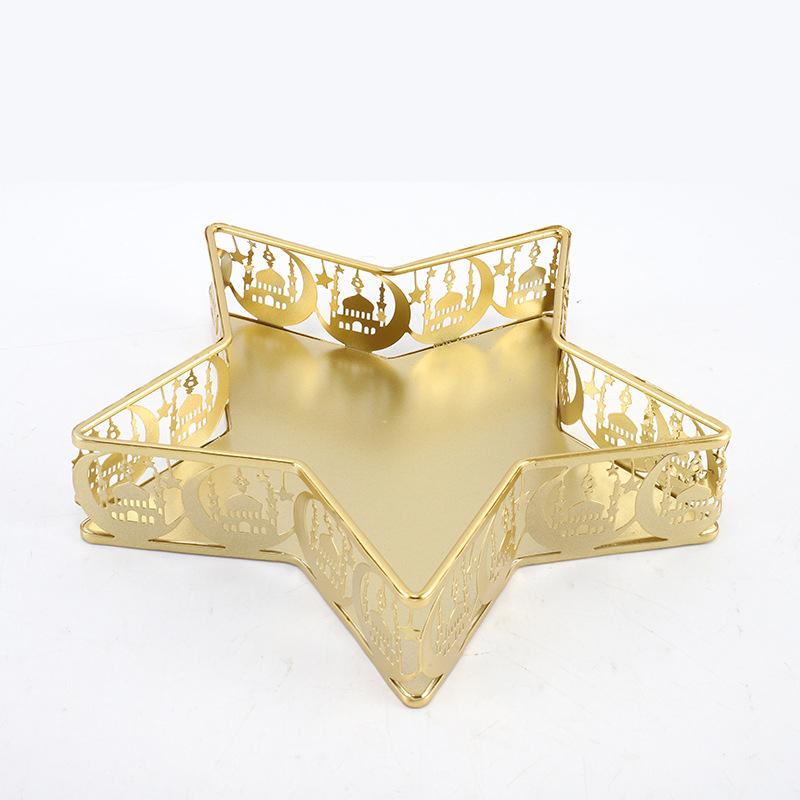 Железные Звезды и Луна Декоративный Поднос Фруктовая Тарелка Ближний Восток Дом Десерт Фрукты Торт Тарелка