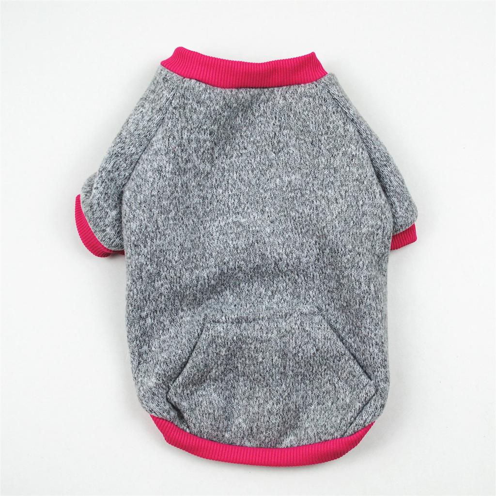 Pet Clothes Dog Clothes Spring and Autumn Thickened Fleece Jacket Shoulder-plugged Fleece Thermal Sweater