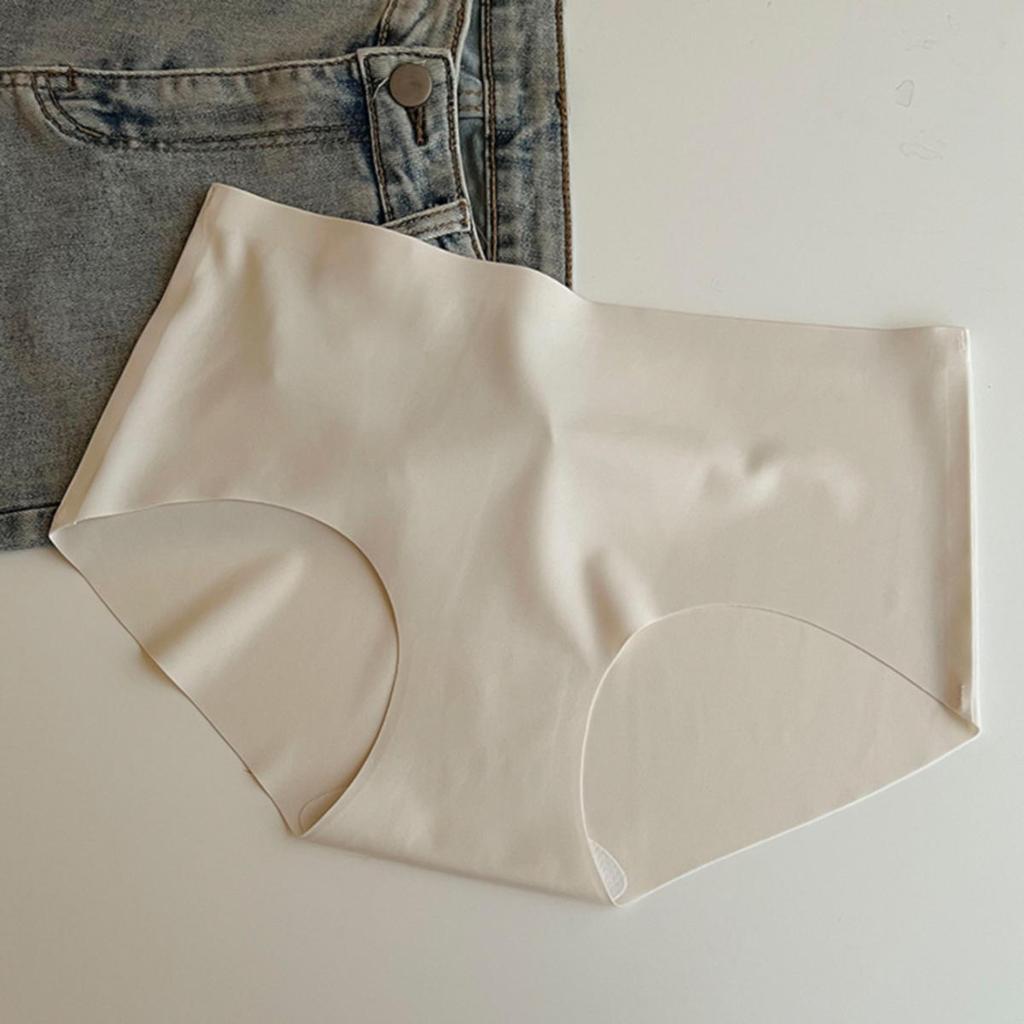 6Pcs/Set Women Seamless Panties Female Mixed Color Underwear Sexy Ice Silk Comfortable Mid Waist Underpants Girls Briefs Invisible Lingerie