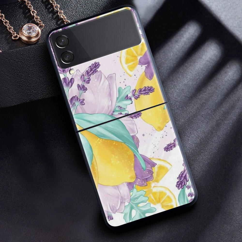 Чехол для телефона Samsung Galaxy Z Flip 3 5G, черный твердый переплет ZFlip 3, роскошные противоударные чехлы-бамперы, модный узор Art Sac