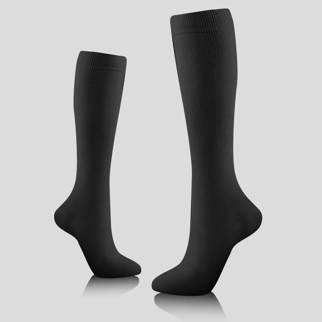 Мужские и женские однотонные нейлоновые длинные компрессионные носки для занятий спортом на открытом воздухе