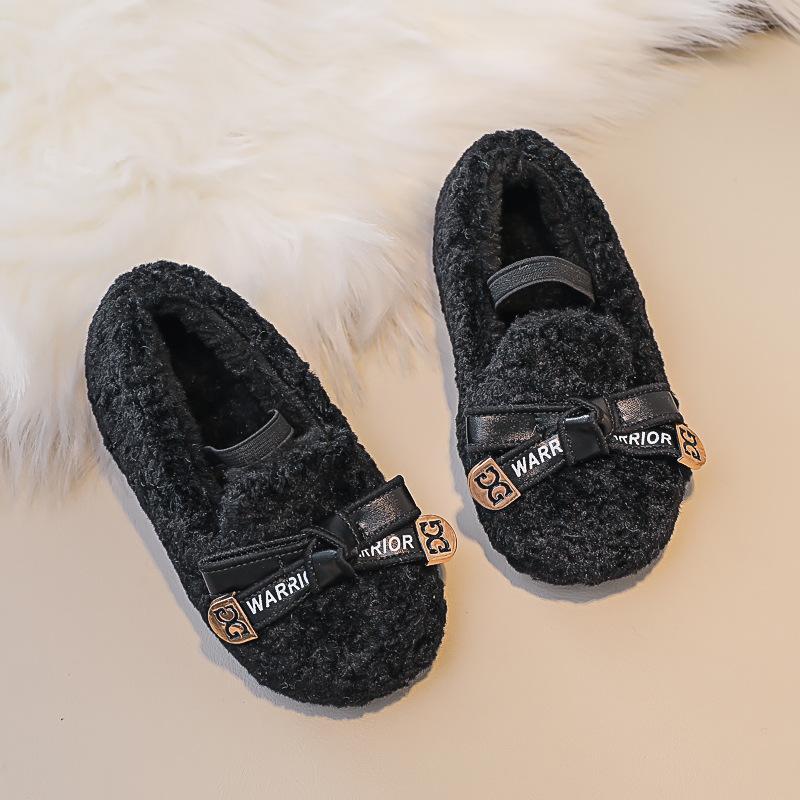 Детская шерстяная обувь женская осенне-зимняя сетка красная симпатичная хлопковая обувь шапочки для девочек с бархатом теплая детская одежда