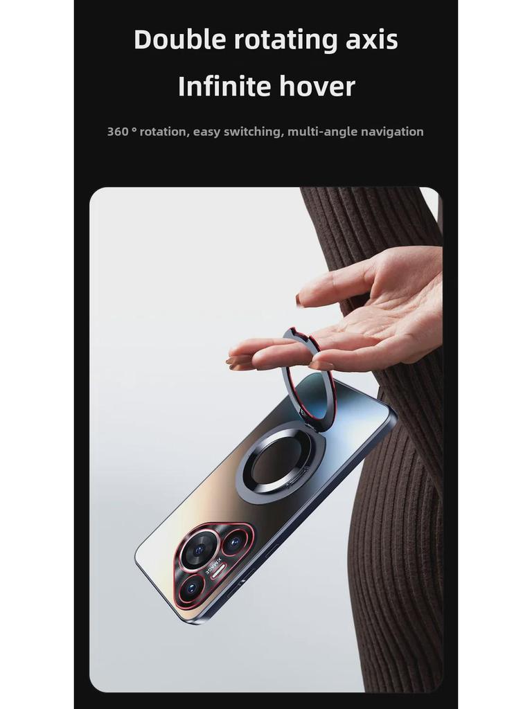 Чехол-кронштейн Huawei Pura 70 Ultra Magnetic, двухцветный AG матовый, противоударный, модный, для мобильного телефона P70Pro+